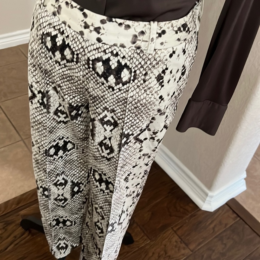 Worthington  vintage cream snakeskin print pants trousers Size 4